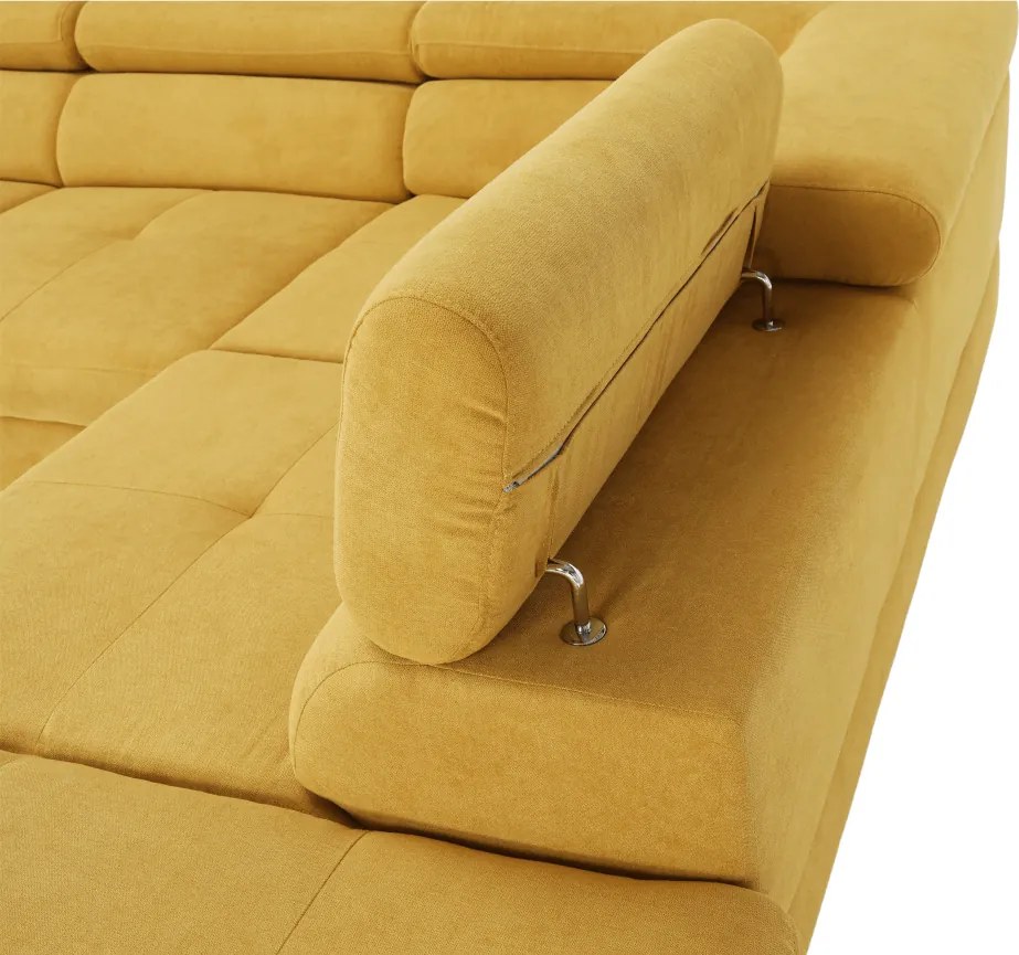 Sarokülőgarnitúra, mustár, jobbos, FABIA