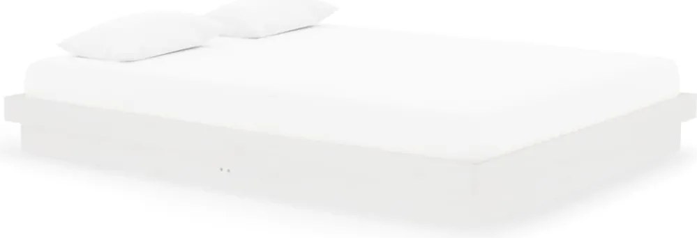 vidaXL King Size fehér tömör fa ágykeret 150 x 200 cm