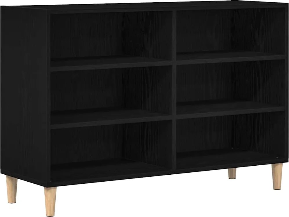 vidaXL Széf Fekete tölgy 103,5 x 35 x 70 cm Faanyag