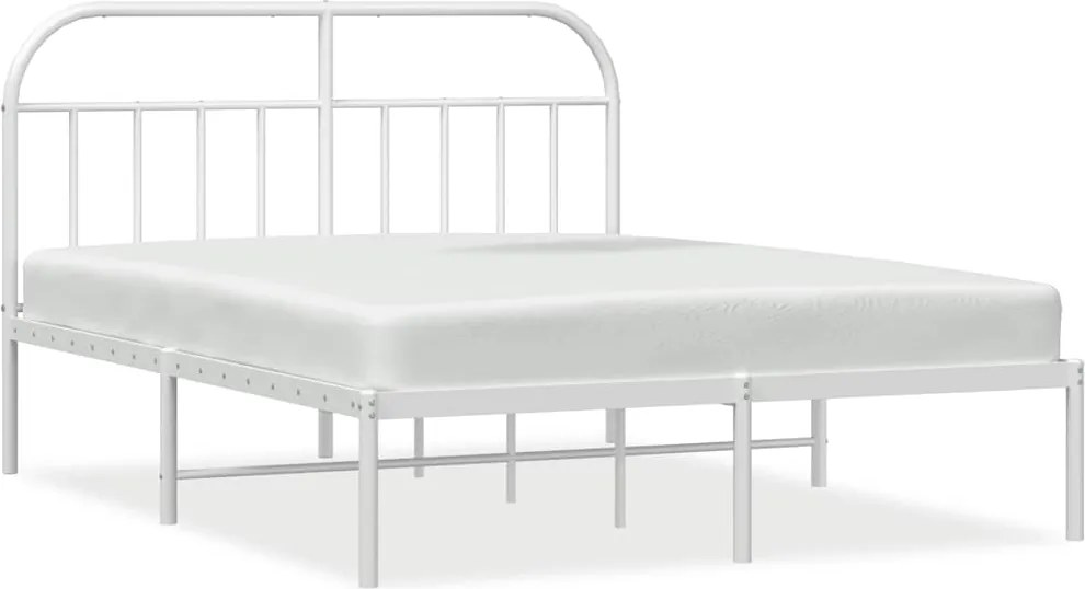 vidaXL fehér fém ágykeret fejtámlával 183 x 213 cm