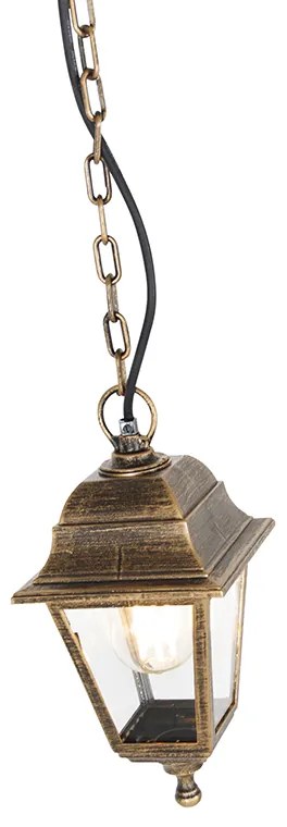 Klasszikus kültéri függőlámpa antik arany IP44 - Capital