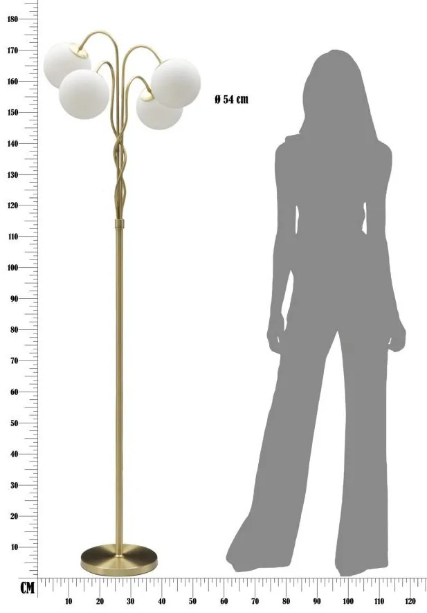 Glamy állólámpa 4 fényű ø 54x176cm