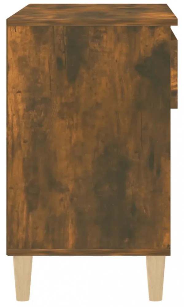 füstös tölgy színű szerelt fa cipősszekrény 70 x 36 x 60 cm