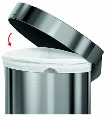Simplehuman Pedálos szemetes 45 l, matt acél