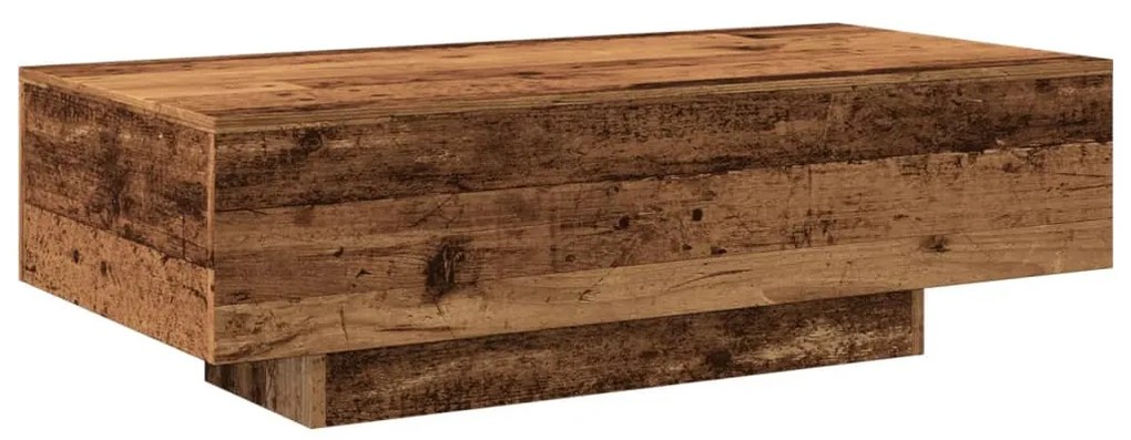 antik fa színű szerelt fa dohányzóasztal 100x49,5x31 cm