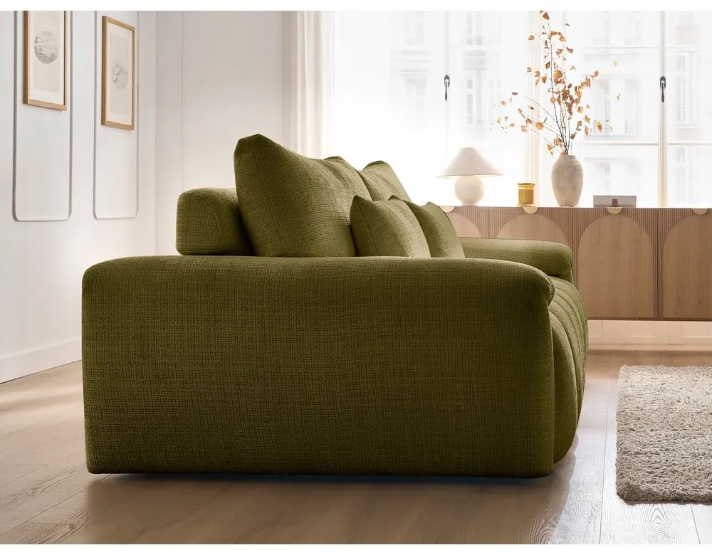 Zöld zsenília kanapé 264 cm Ivane – Bobochic Paris