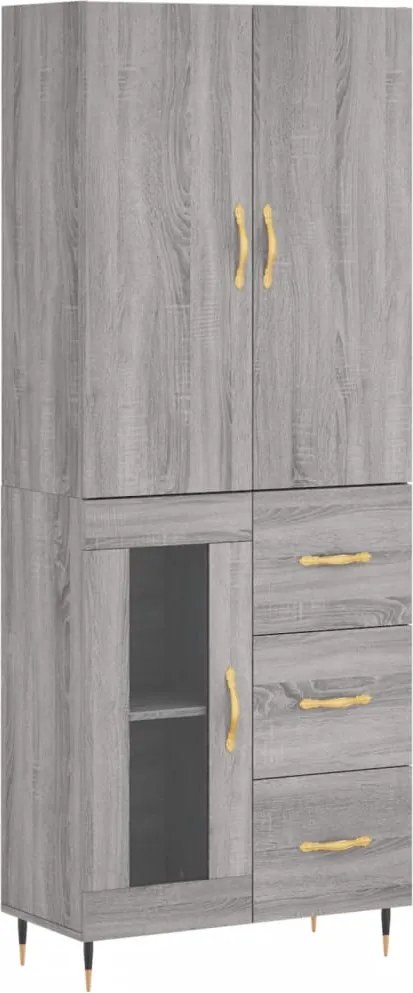 vidaXL szürke sonoma szerelt fa magasszekrény 69,5 x 34 x 180 cm