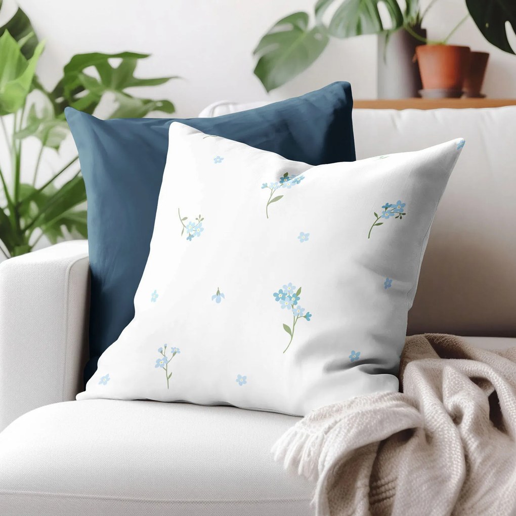 Goldea pamut párnahuzat - nefelejcsek 70 x 90 cm