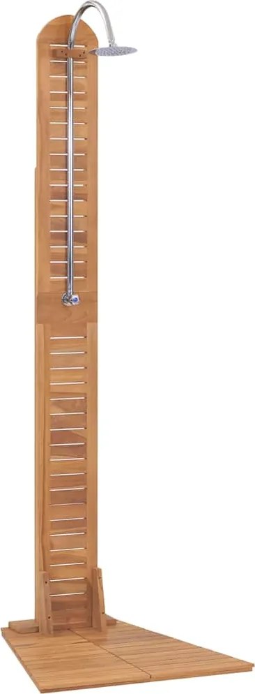 vidaXL tömör tíkfa kerti zuhany 70 x 75 x 204 cm