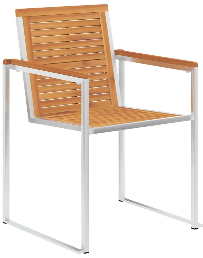7 darabos kerti étkező szett Tömör fa akác, Kültéri étkezőasztal 180x90x75 cm Tömör fa akác