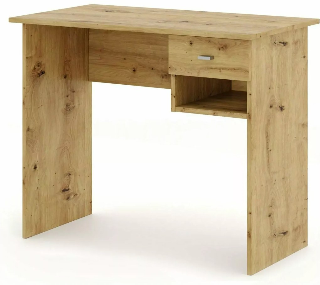 Íróasztal tölgy artisan dekorációs lappal B-011