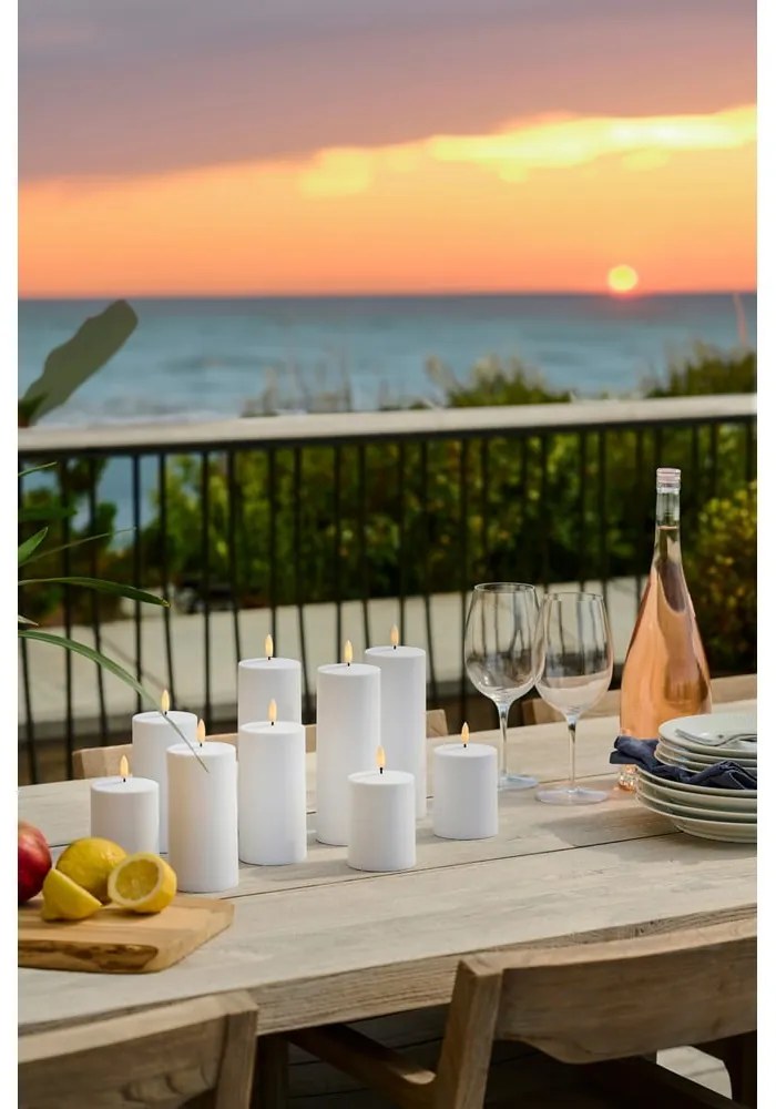 Napelemes kültéri LED gyertya (magasság 15 cm) Sille – Sirius