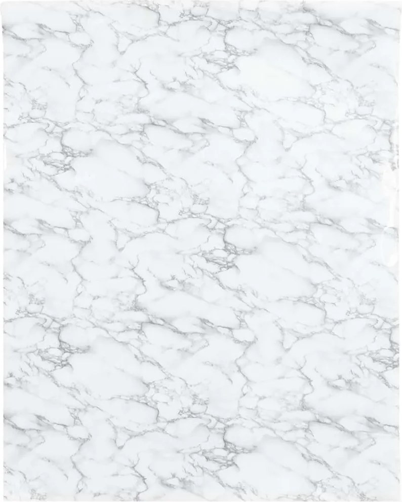 vidaXL öntapadós márványfehér PVC bútormatrica 90 x 500 cm