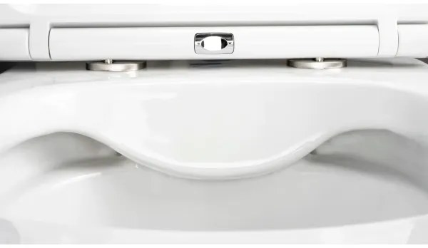 Deante CGRD6ZPW - Falra szerelhető WC SoftClose ülőkével, ROUND, kerámia/fehér