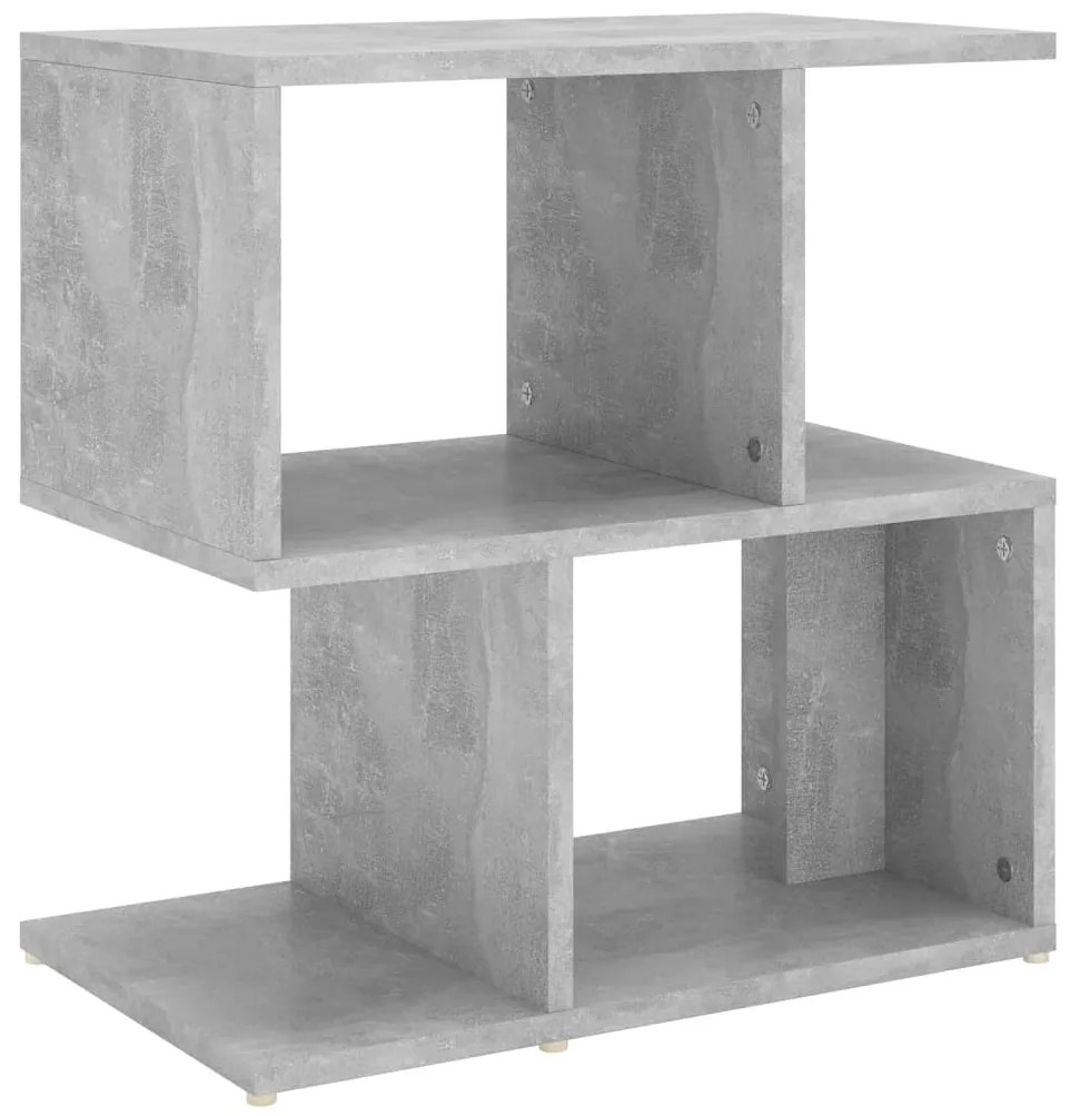 Betonszürke szerelt fa éjjeliszekrény 50 x 30 x 51,5 cm