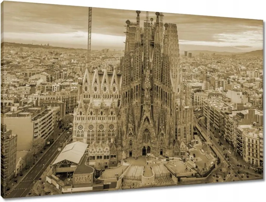 Vászonkép 90x60 Napsütéses nap Barcelona