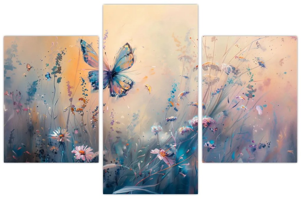 Kép - Rét pillangóval II (90x60 cm)