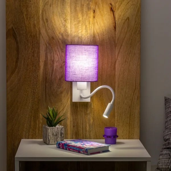 Brilagi - LED Fali lámpa NUBILA 1xE27/25W/230V + LED/3W fehér/lila