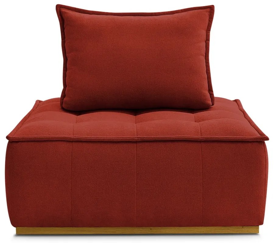 Téglavörös zsenília fotel Elisa – Bobochic Paris