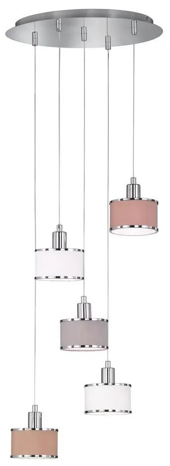 Wofi 619905019000 - Csillár zsinóron CIARA 5xE14/28W/230V