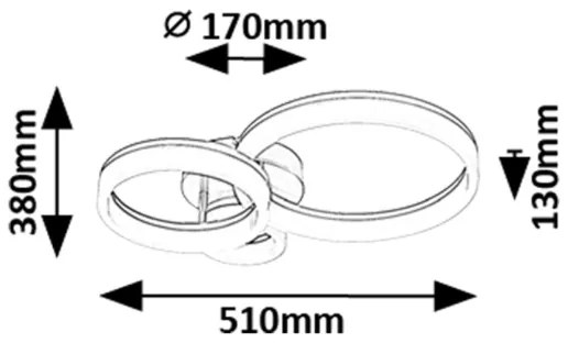 Rabalux 71383 - LED Mennyezeti lámpa AMILIA LED/24W/230V 3000/4000/6500K arany