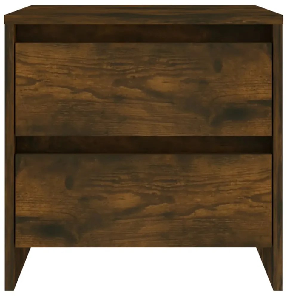 2 db füstös tölgy szerelt fa éjjeliszekrény 45 x 34,5 x 44,5 cm