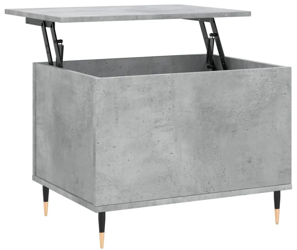 Betonszürke szerelt fa dohányzóasztal 60 x 44,5 x 45 cm