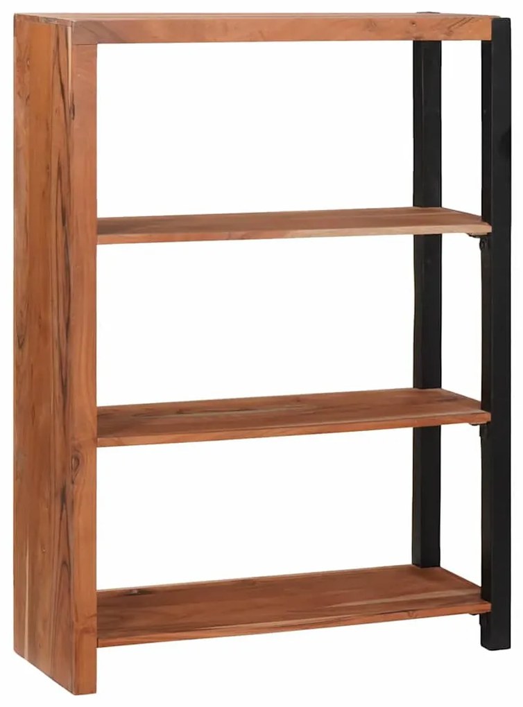 Könyvszekrény Barna, Fekete 80 x 30 x 110 cm Tömör Akácfa