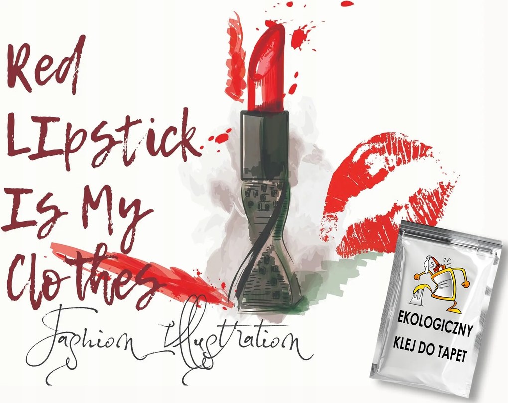 Fotótapéta Flizelina Absztrakt Piros rúzs Make Up 300x210 ragasztó