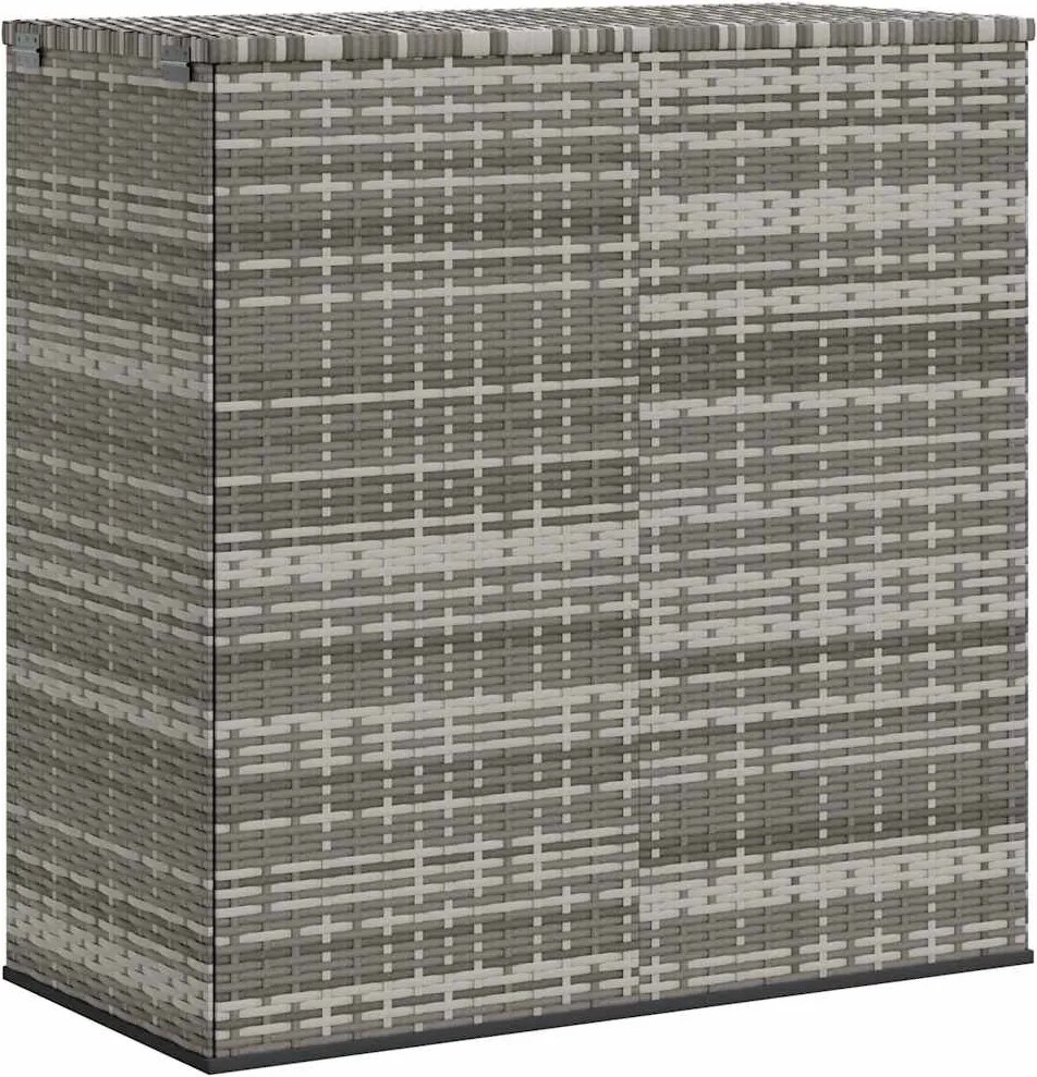 Szürke Polyrattan Kerti Párnatartó Doboz 100 X 49 X 103,5 Cm