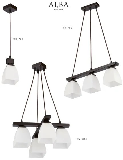 Jupiter 1111 - AB3 - Függeszték ALBA 3xE27/60W/230V