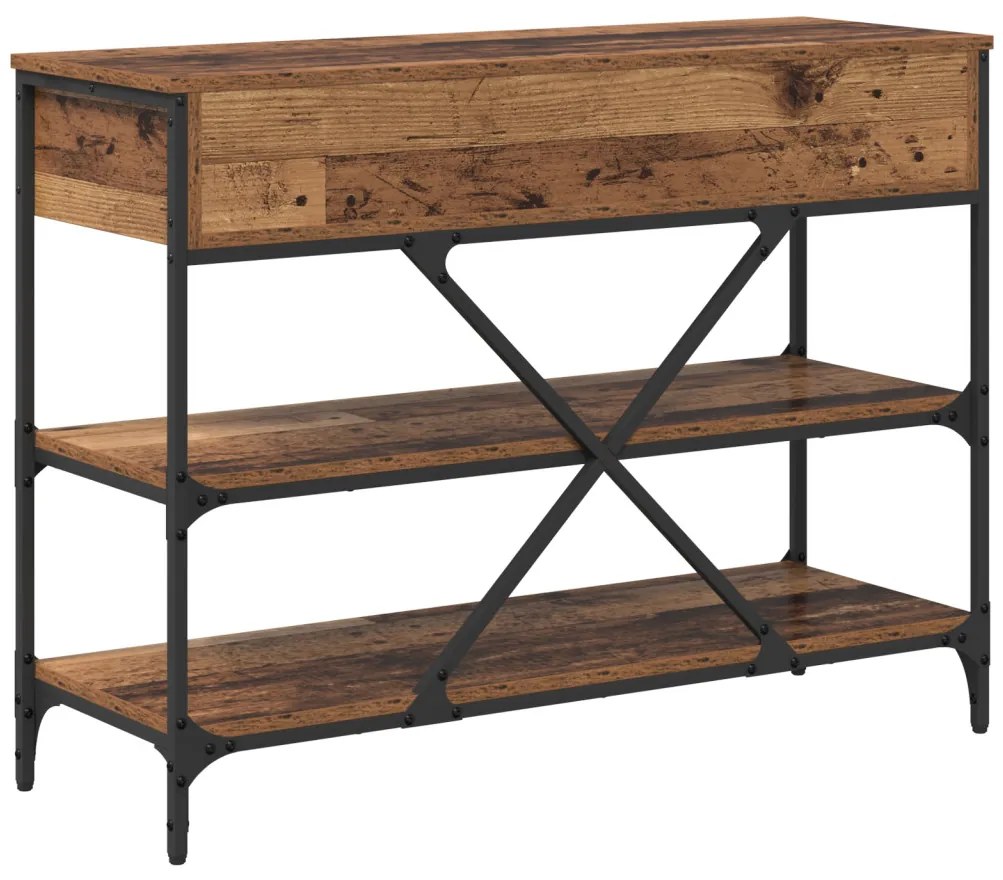 Konzolasztal Régi fa 100x34.5x75 cm Mérnöki fa