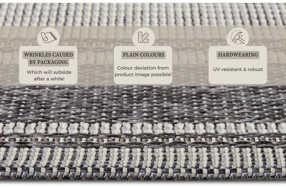Szürke kültéri szőnyeg 190x290 cm Clyde Cast – Hanse Home