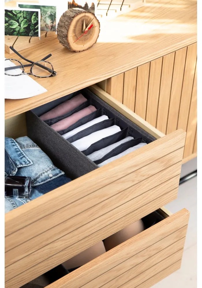 Drawer szürke rekeszes fiókrendszerező, 16,5 x 11 cm - Bigso Box of Sweden