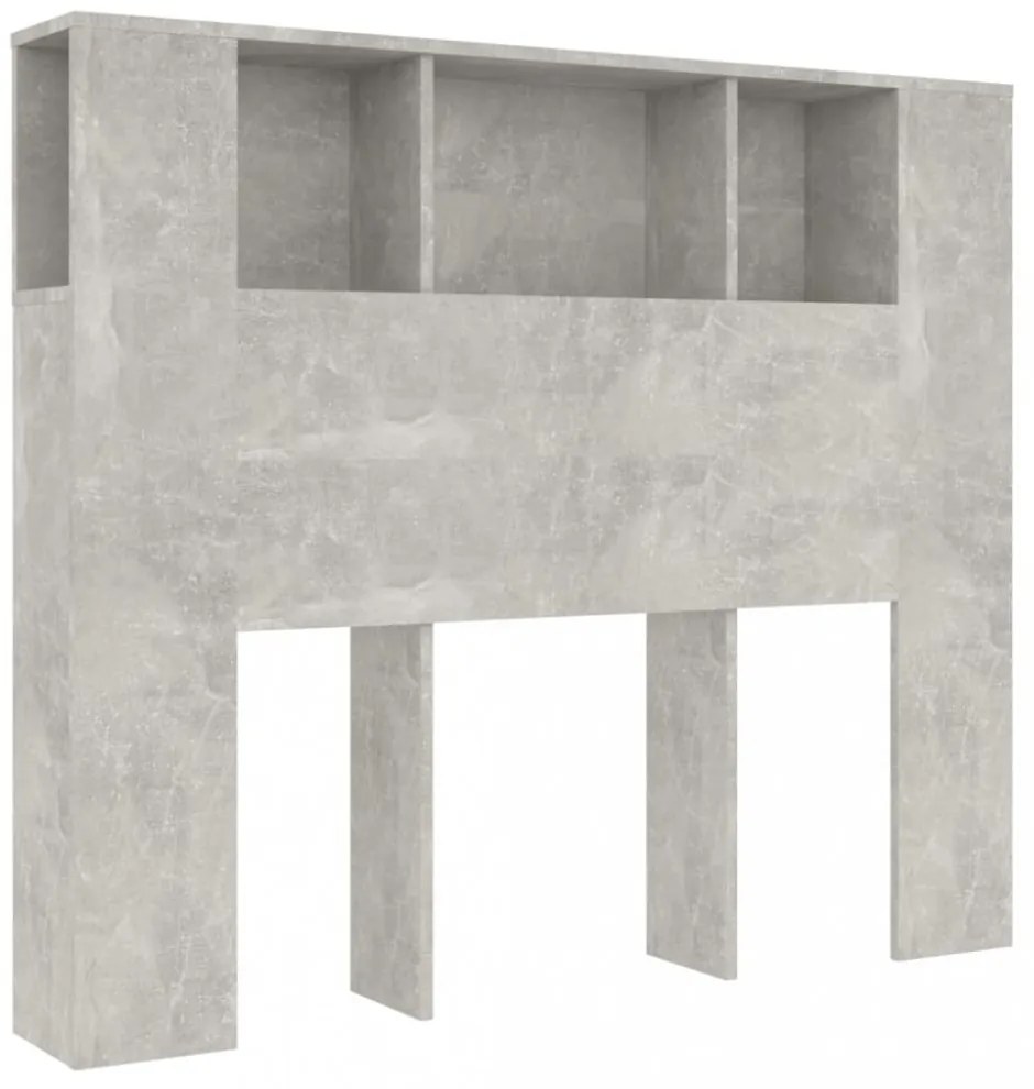 betonszürke áthidaló szekrény 120 x 18,5 x 102,5 cm