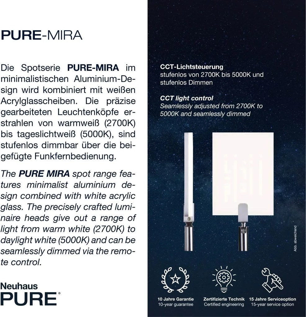 Paul Neuhaus modern fali lámpa pure-mira antracit pln9353-18