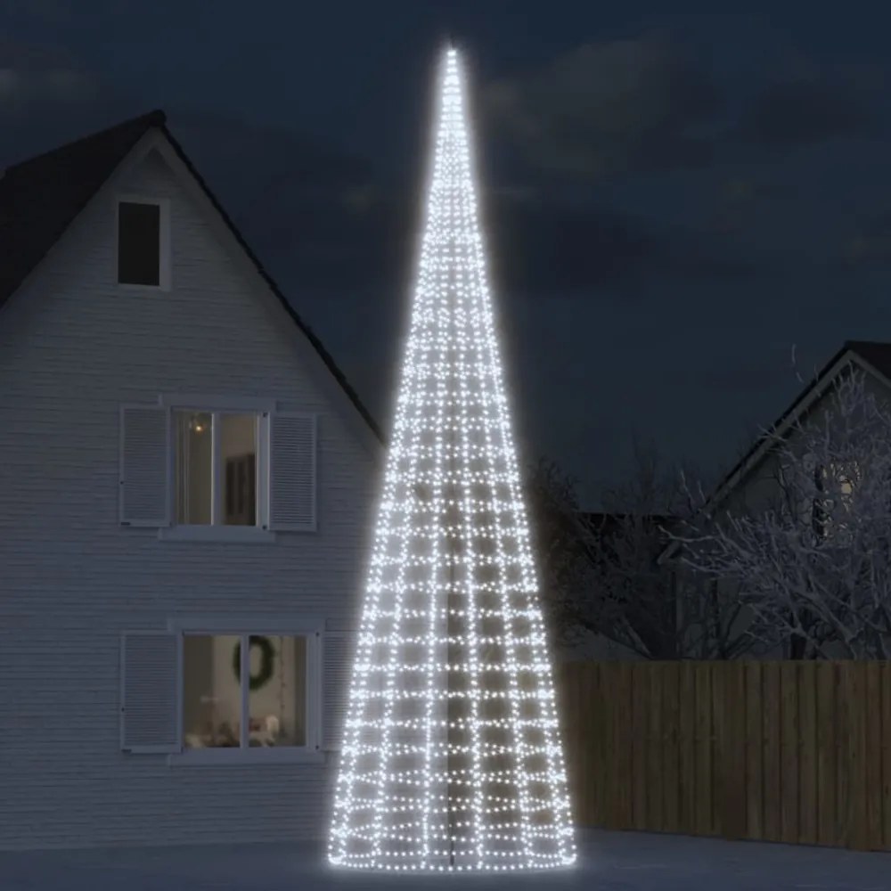 hideg fehér LED karácsonyfa zászlórúdra 3000 LED 800 cm