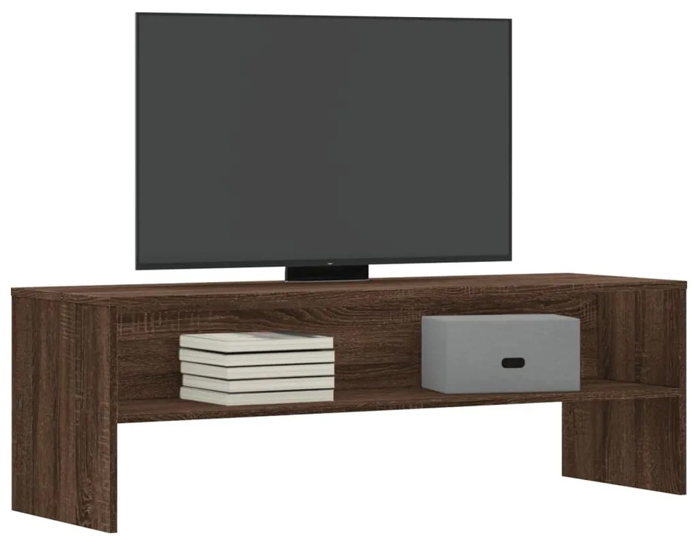 barna tölgy színű szerelt fa TV-szekrény 120 x 40 x 40 cm