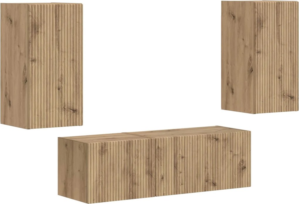 vidaXL TV falit kabinet szett 4 pcs Artisan tölgy Faanyag