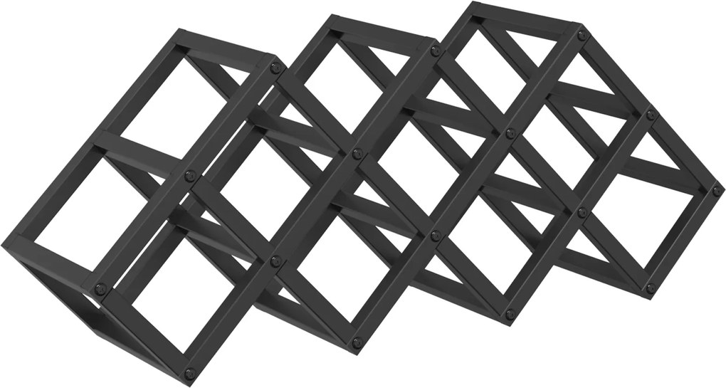 vidaXL Borágas Fekete tölgy 63 x 16,5 x 25 cm Porszórt acél