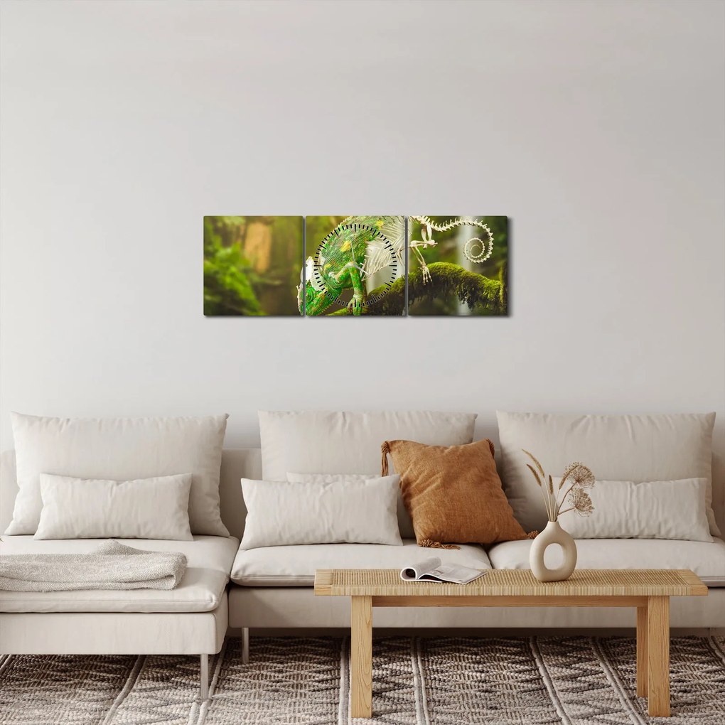 Kaméleon képe (órával) (90x30 cm)