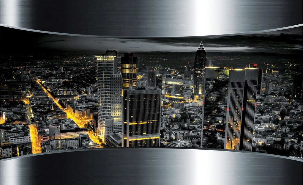 Flizelin fotótapéta Éjszakai város Panoráma Felhők és fények 368x254 +ragasztó