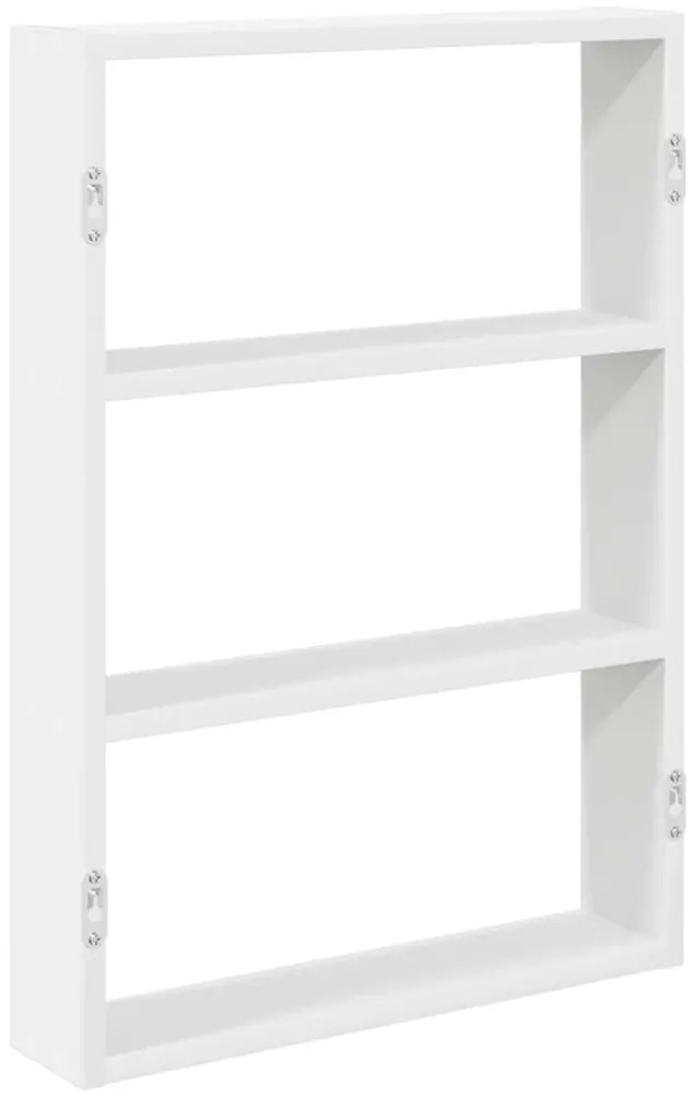 fehér szerelt fa fali polc 43 x 9 x 60 cm