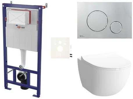 Fali WC szett SAT előtétfalas szereléshez + VitrA Sento WC SIKOSSSEN71K