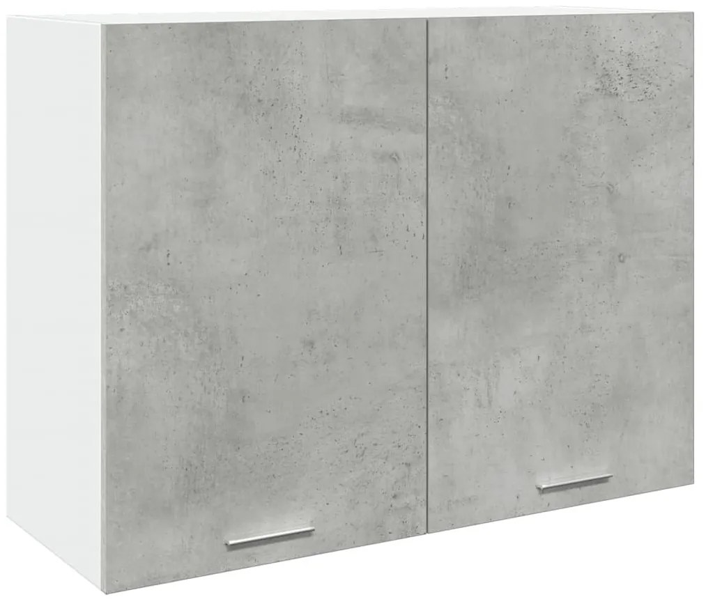 betonszürke szerelt fa függő szekrény 80 x 31 x 60 cm