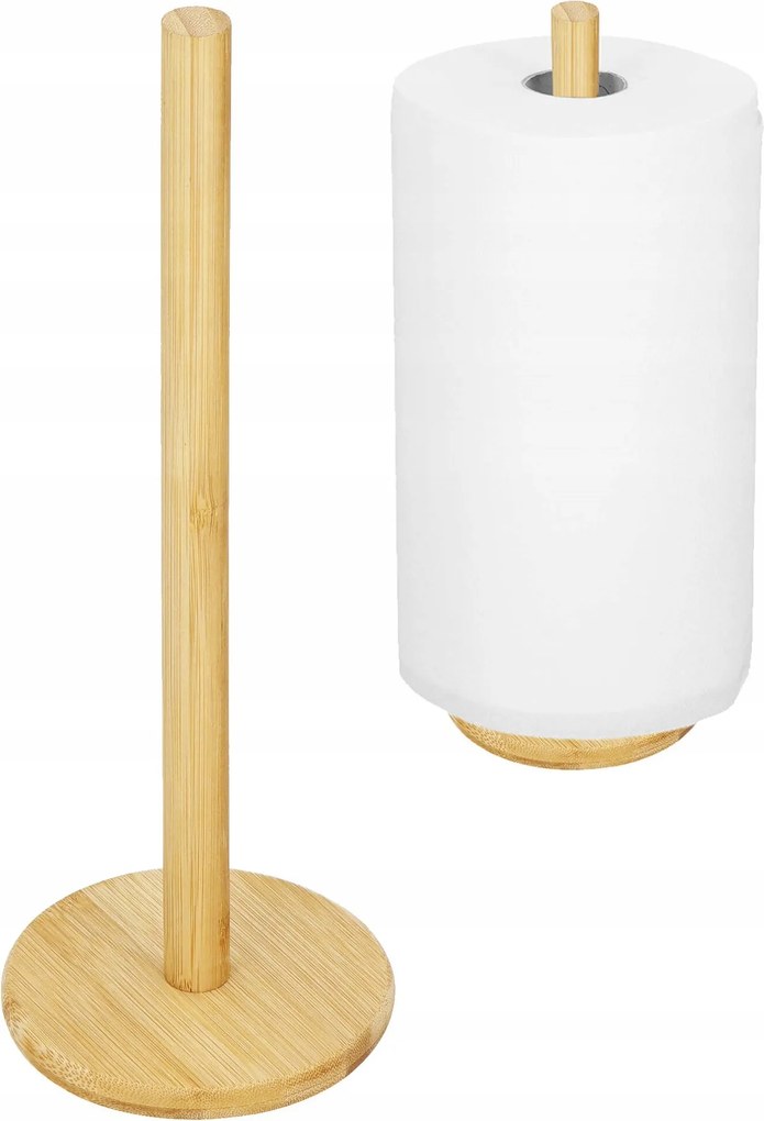 Konyhai Papírtörlő Állvány Bambusz Törölközőtartó 33 cm