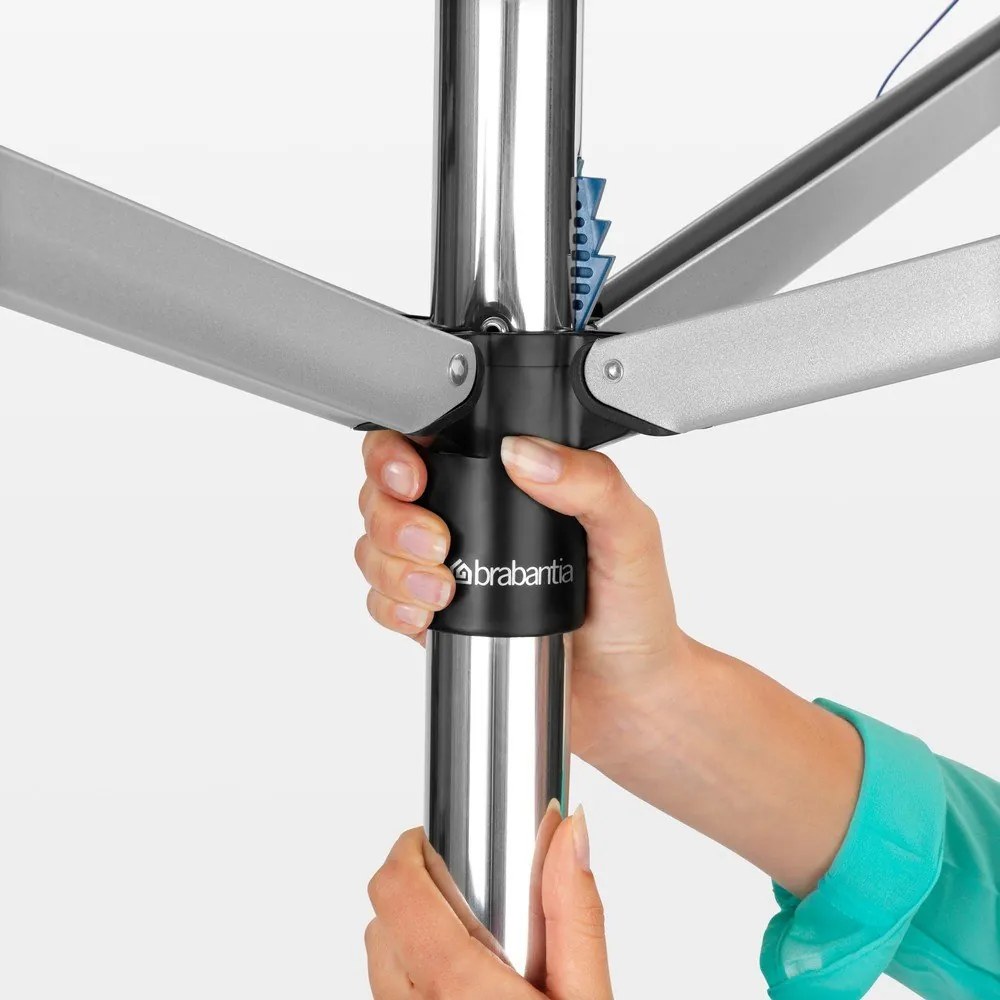 Ezüstszínű kerti ruhaszárító 60 m Topspinner – Brabantia