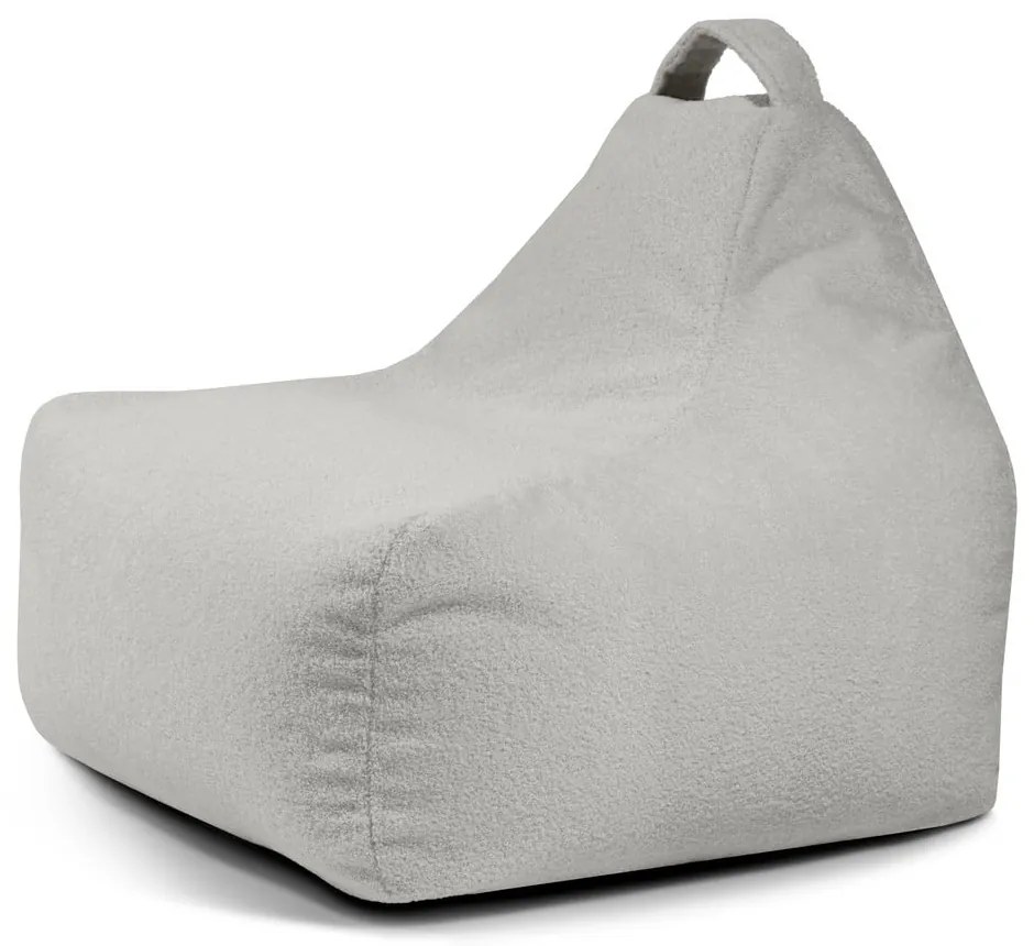 Világosszürke buklé gyerek babzsákfotel Game Amuse – SLOWDOWN