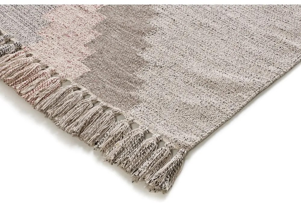 Bézs kézi szövésű újrahasznosított pamut szőnyeg 160x230 cm Chandia – Universal