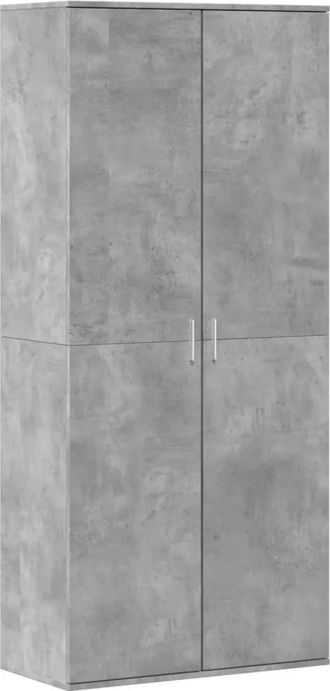 vidaXL betonszürke szerelt fa cipősszekrény 80 x 39 x 178 cm